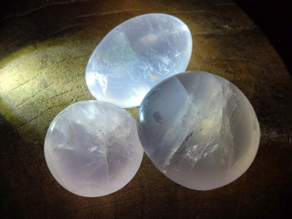 Polished Gemmy Rose Quartz Palm Stones x 12 From Madagascar - Toprock Gemstones and Minerals 