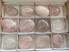 Polished Gemmy Rose Quartz Palm Stones x 12 From Madagascar - Toprock Gemstones and Minerals 