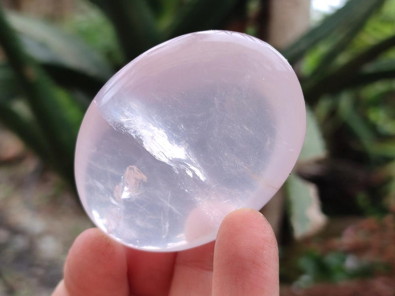 Polished Gemmy Rose Quartz Palm Stones x 12 From Madagascar - Toprock Gemstones and Minerals 