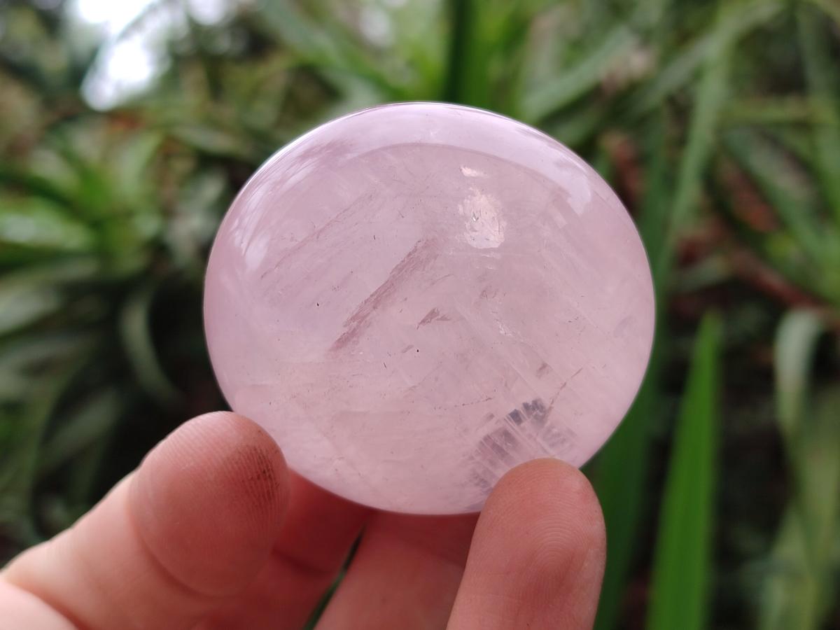 Polished Gemmy Rose Quartz Palm Stones x 12 From Madagascar - Toprock Gemstones and Minerals 