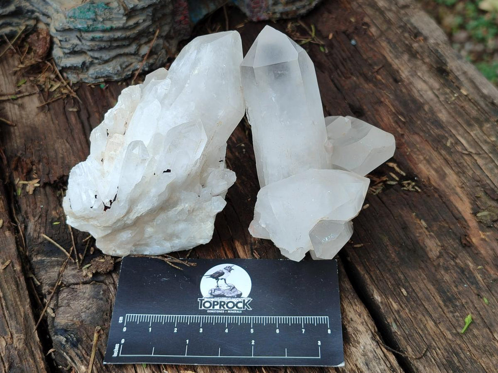 Natural Malagasy Quartz Clusters x 12 From Madagascar - Toprock Gemstones and Minerals 