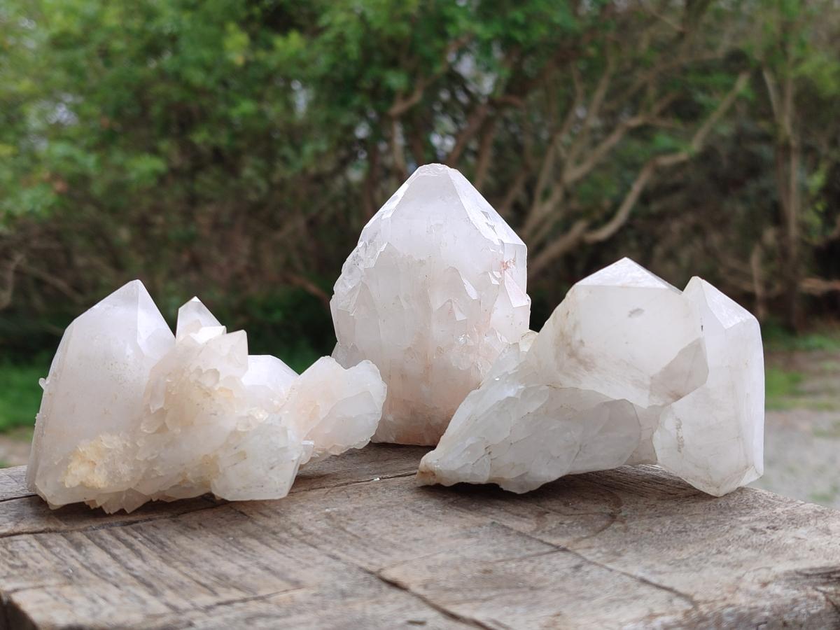 Natural Malagasy Quartz Clusters x 12 From Madagascar - Toprock Gemstones and Minerals 