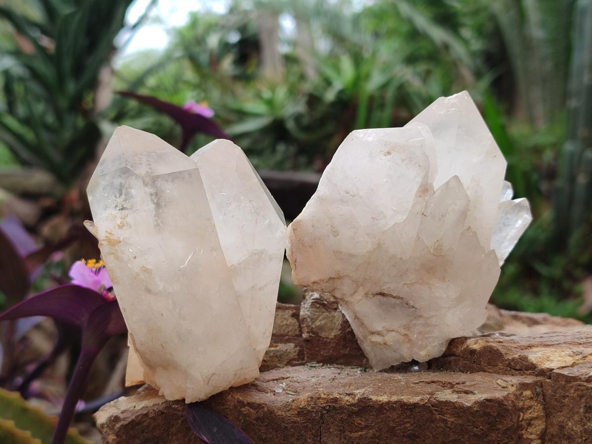 Natural Malagasy Quartz Clusters x 12 From Madagascar - Toprock Gemstones and Minerals 