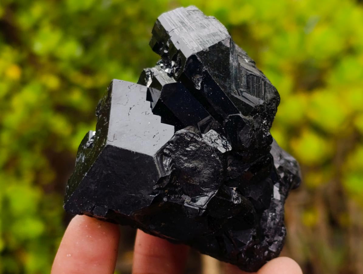 Natural Schorl Black Tourmaline Specimens x 6 From Erongo, Namibia - Toprock Gemstones and Minerals 