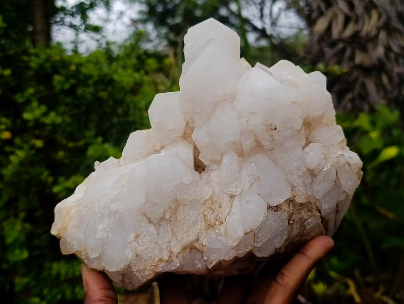 Natural Large Cascading "Anananas" Candle Quartz Cluster x 1 From Antsirabe, Madagascar - Toprock Gemstones and Minerals 