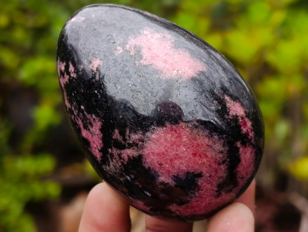 Polished Rhodonite Gemstone Eggs x 6 From Ambindavato, Madagascar - Toprock Gemstones and Minerals 