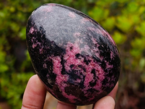 Polished Rhodonite Gemstone Eggs x 6 From Ambindavato, Madagascar - Toprock Gemstones and Minerals 