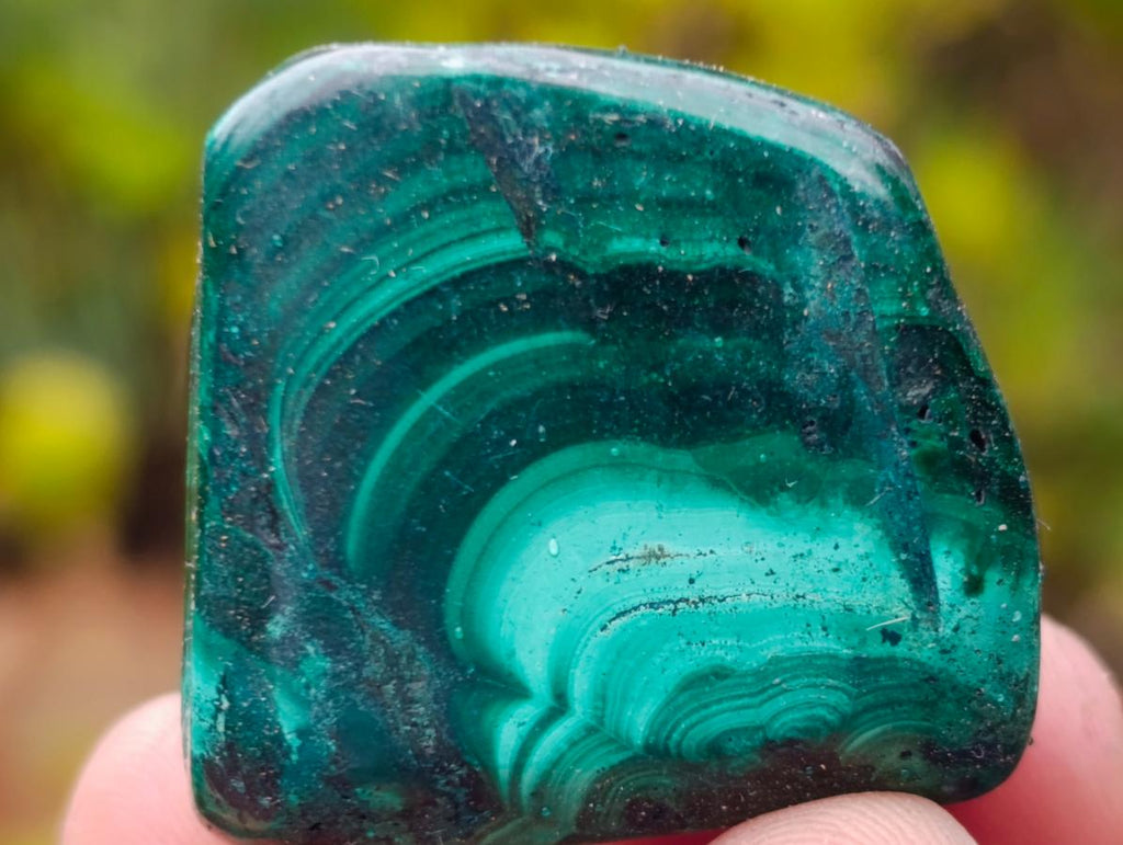 Polished Flower Banded Malachite Free Forms x 20 From Congo - Toprock Gemstones and Minerals 