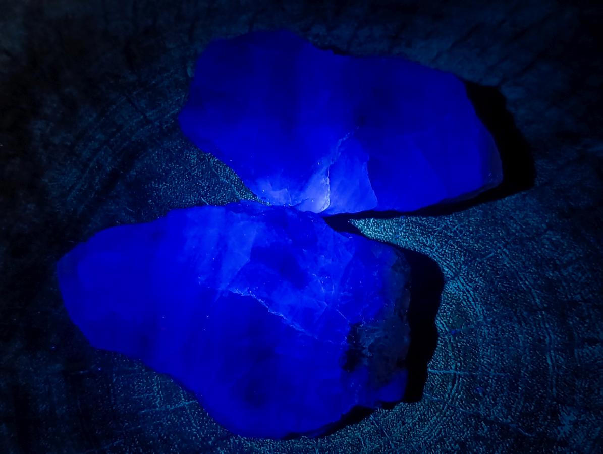 Polished One Side Watermelon Fluorite Slice x 6 From Uis, Namibia - Toprock Gemstones and Minerals 
