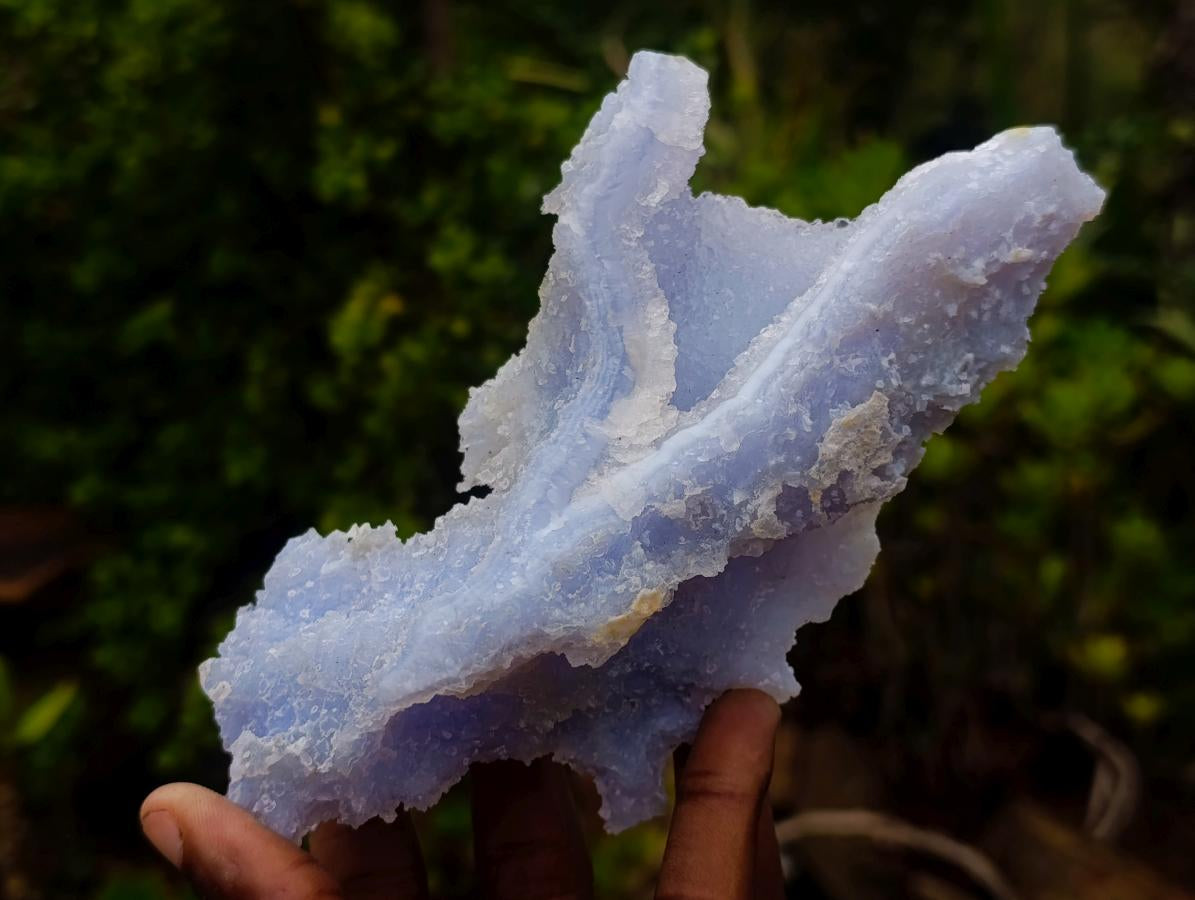 Natural Etched Blue Chalcedony Geodes x 3 From Nsanje, Malawi - Toprock Gemstones and Minerals 