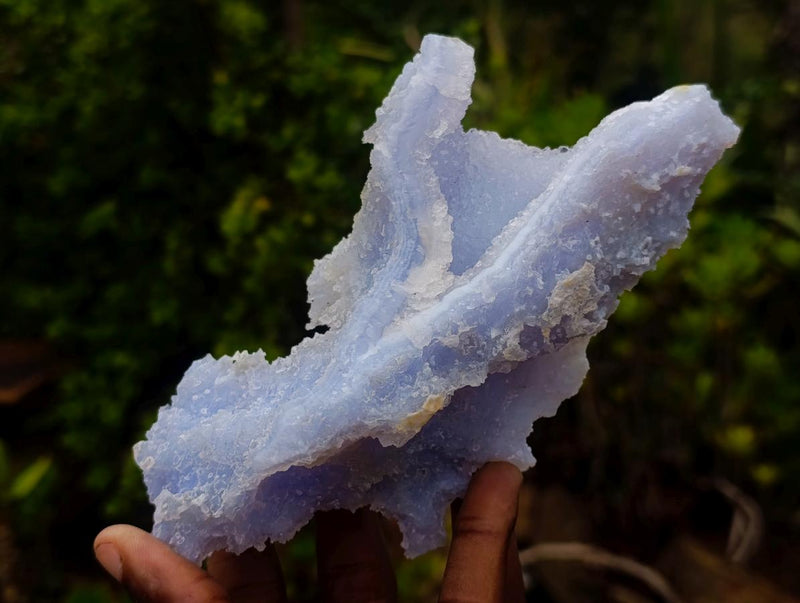 Natural Etched Blue Chalcedony Geodes x 3 From Nsanje, Malawi - Toprock Gemstones and Minerals 