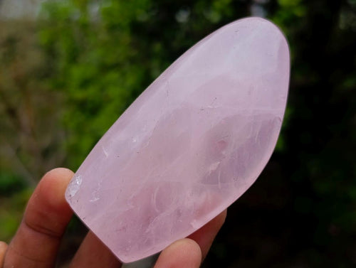 Polished Gemmy Rose Quartz Standing Display Pieces x 12 From Madagascar