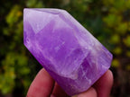 Polished Chevron Amethyst Crystals x 12 From Madagascar