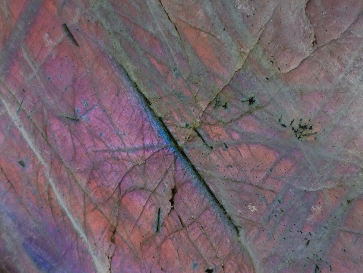 Polished Rare Purple Sunset Flash Labradorite Standing Display Pieces x 2 From Madagascar