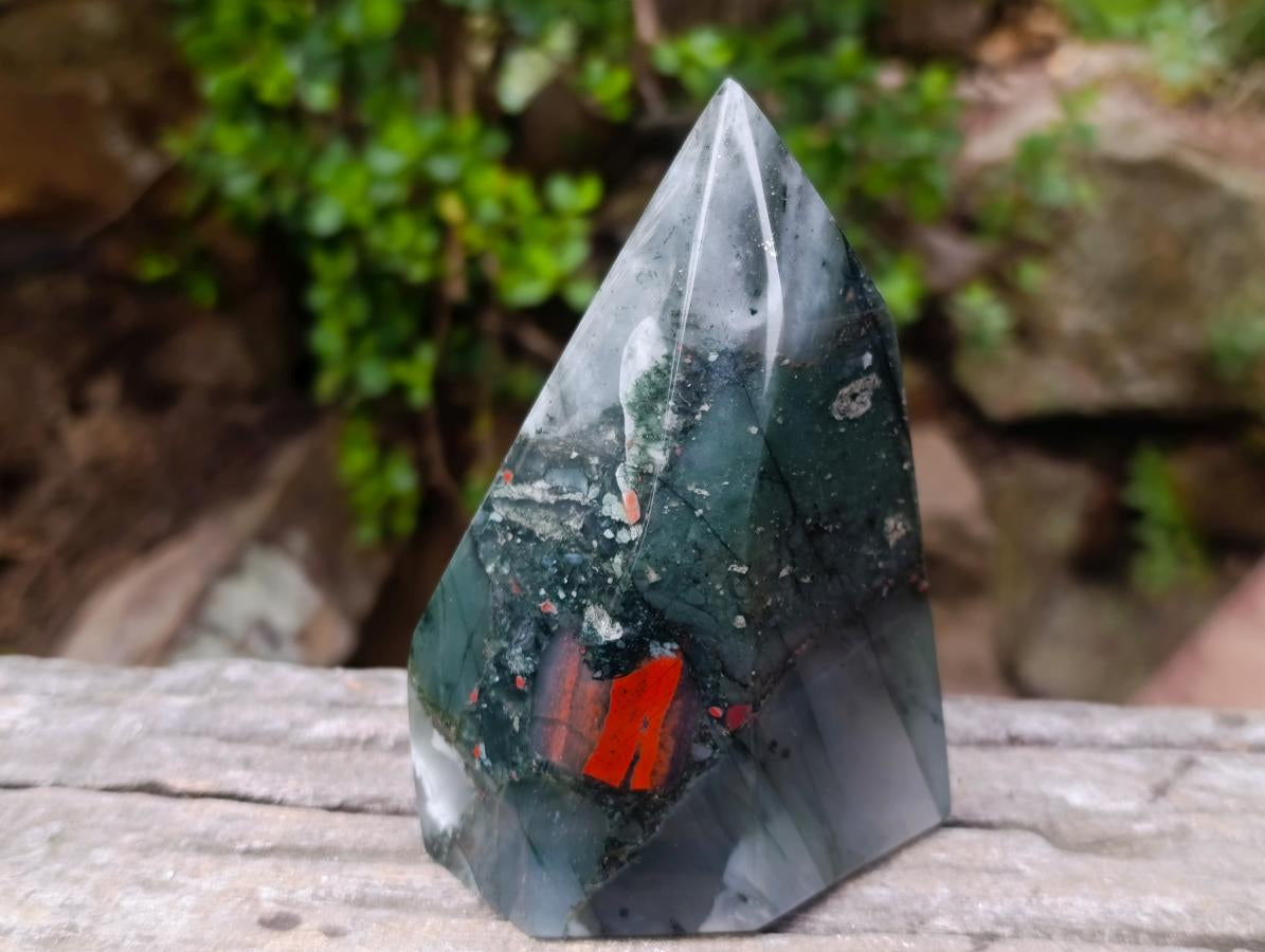 Polished Bloodstone Display Crystals x 3 From Swaziland