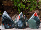 Polished Bloodstone Display Crystals x 3 From Swaziland