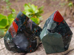 Polished Bloodstone Display Crystals x 3 From Swaziland