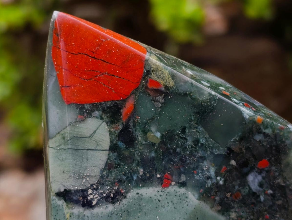Polished Bloodstone Display Crystals x 3 From Swaziland