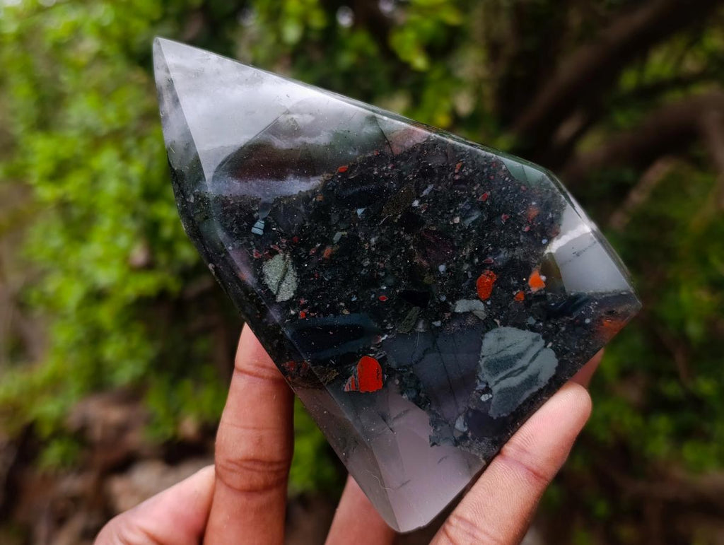 Polished Bloodstone Display Crystals x 3 From Swaziland
