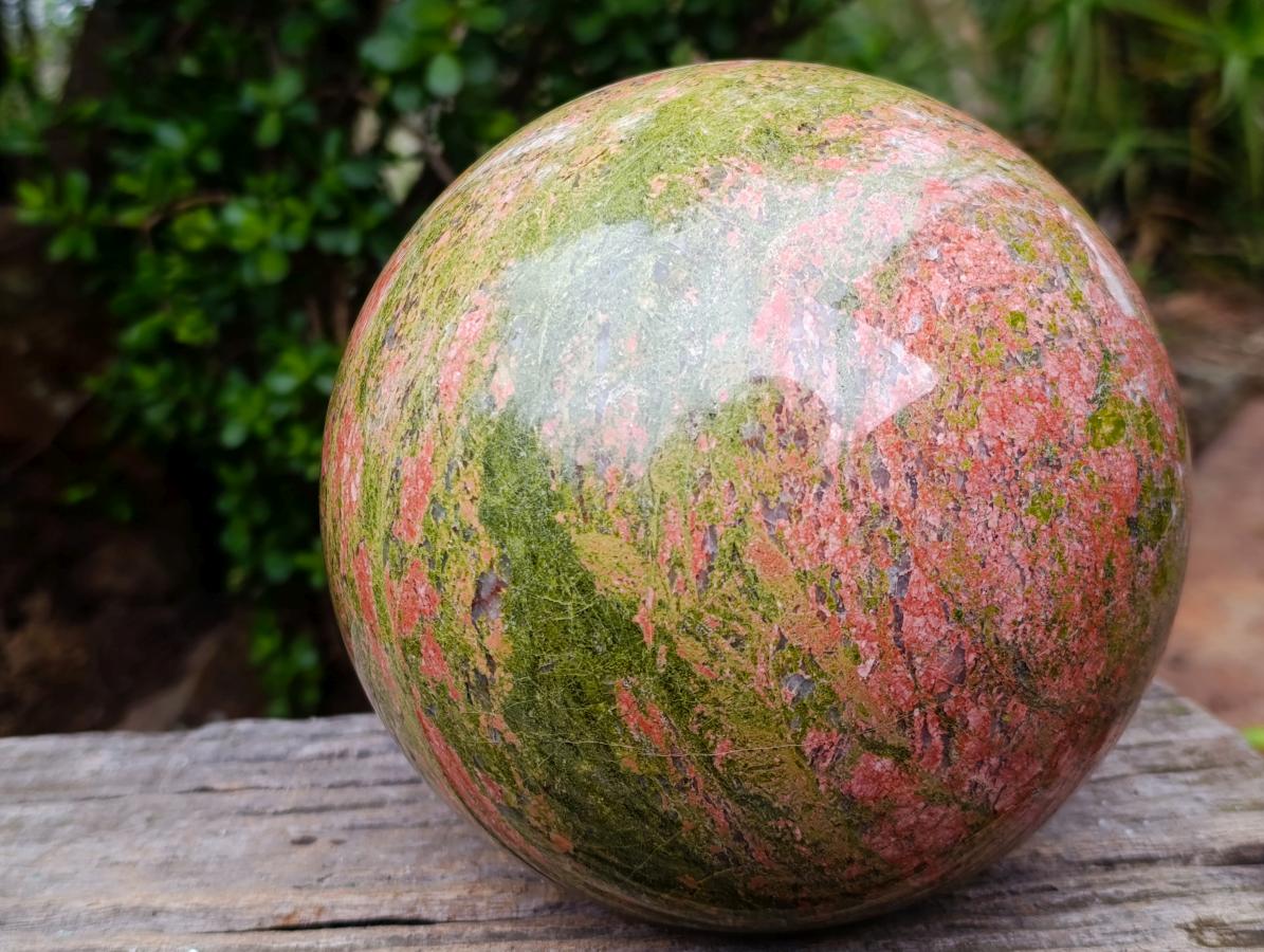 Polished XL Unakite Sphere x 1 From Messina, South Africa