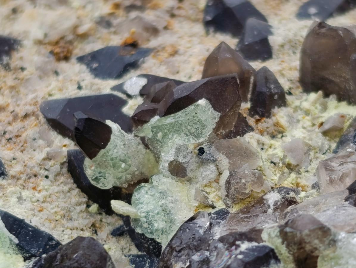 Natural XL Smokey Quartz Cluster with Associated Minerals x 1 From Erongo, Namibia