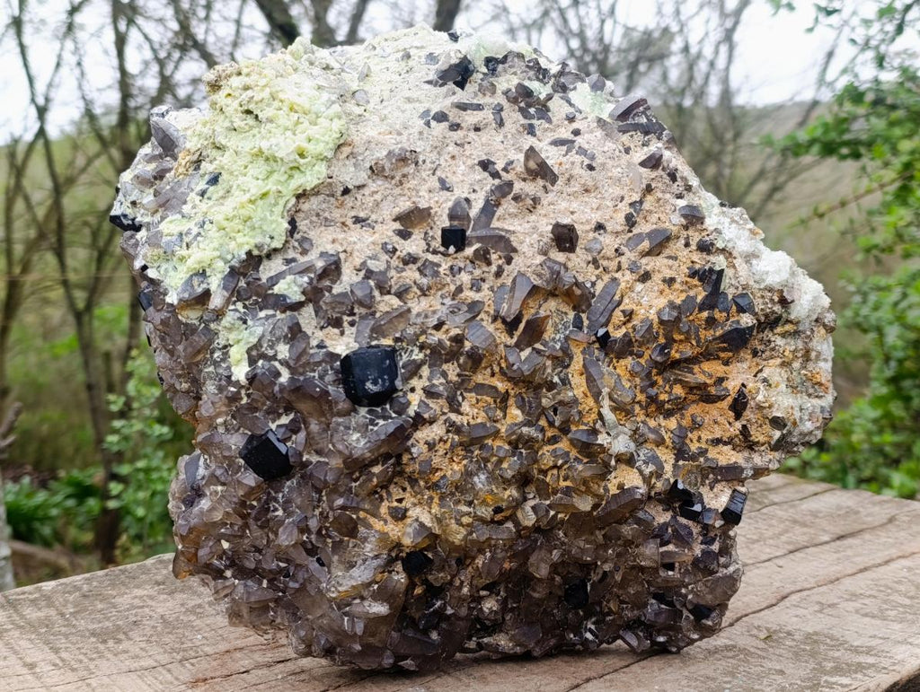 Natural XL Smokey Quartz Cluster with Associated Minerals x 1 From Erongo, Namibia