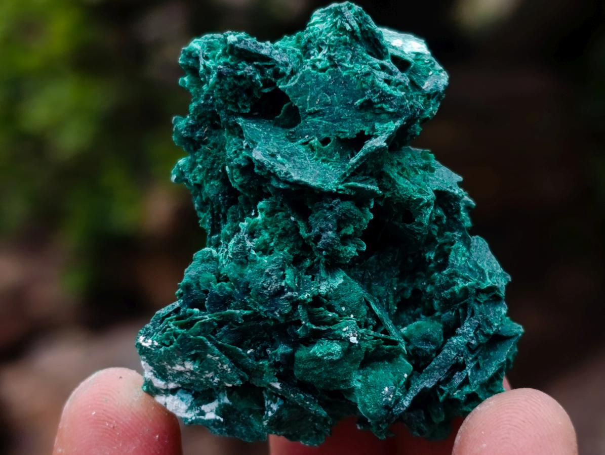 Natural Rare Bladed Malachite Pseudomorph Specimens with Associated Minerals x 6 From Kolwezi, Congo