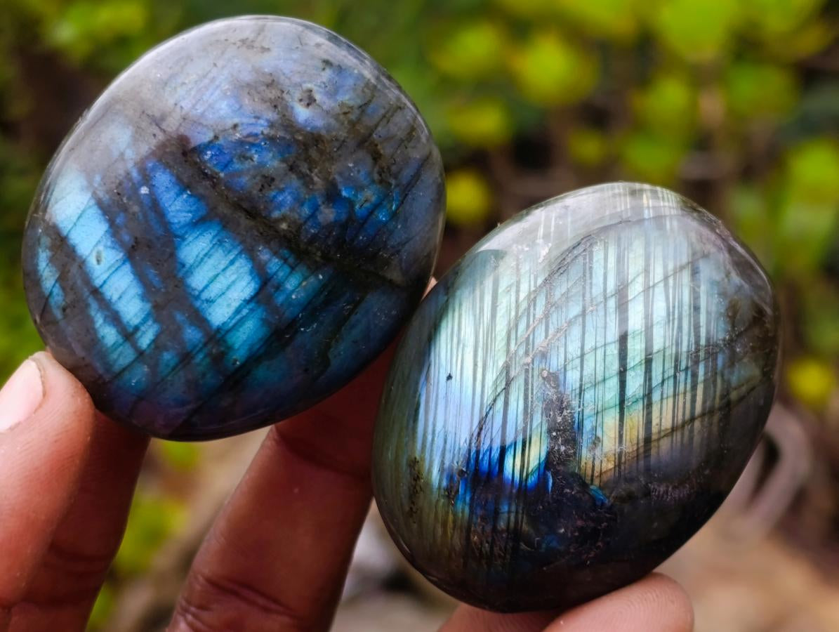 Polished Labradorite Palm Stones x 20 From Madagascar