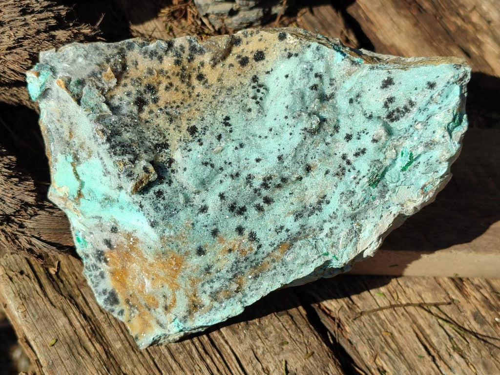 Natural Drusy Coated Chrysocolla Specimens with Malachite and Heterogenite on Dolomite x 2 From Lupoto Mine, Congo