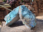 Natural Drusy Coated Chrysocolla Specimens with Malachite and Heterogenite on Dolomite x 2 From Lupoto Mine, Congo