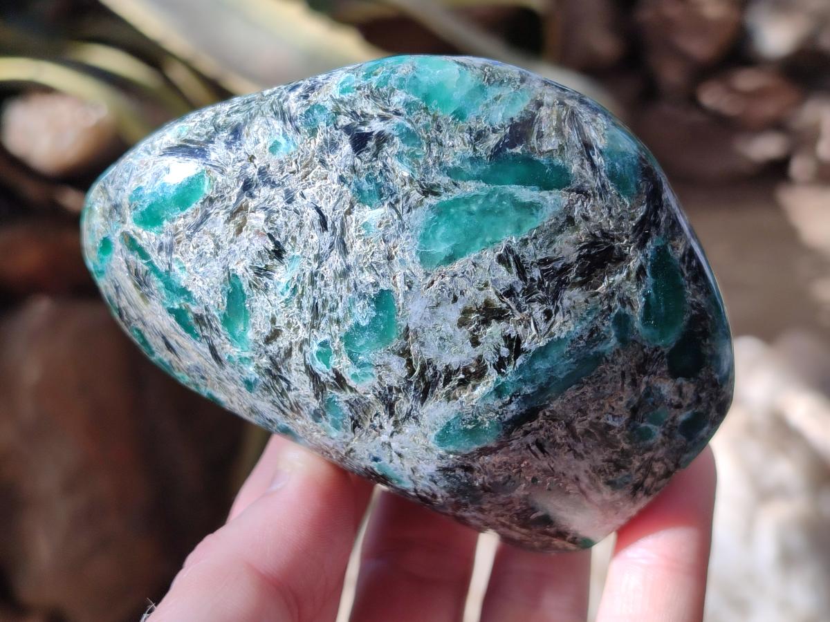 Polished Emerald Mica 'Mutokolite' Standing Display Pieces x 3 From Mutoko, Zimbabwe