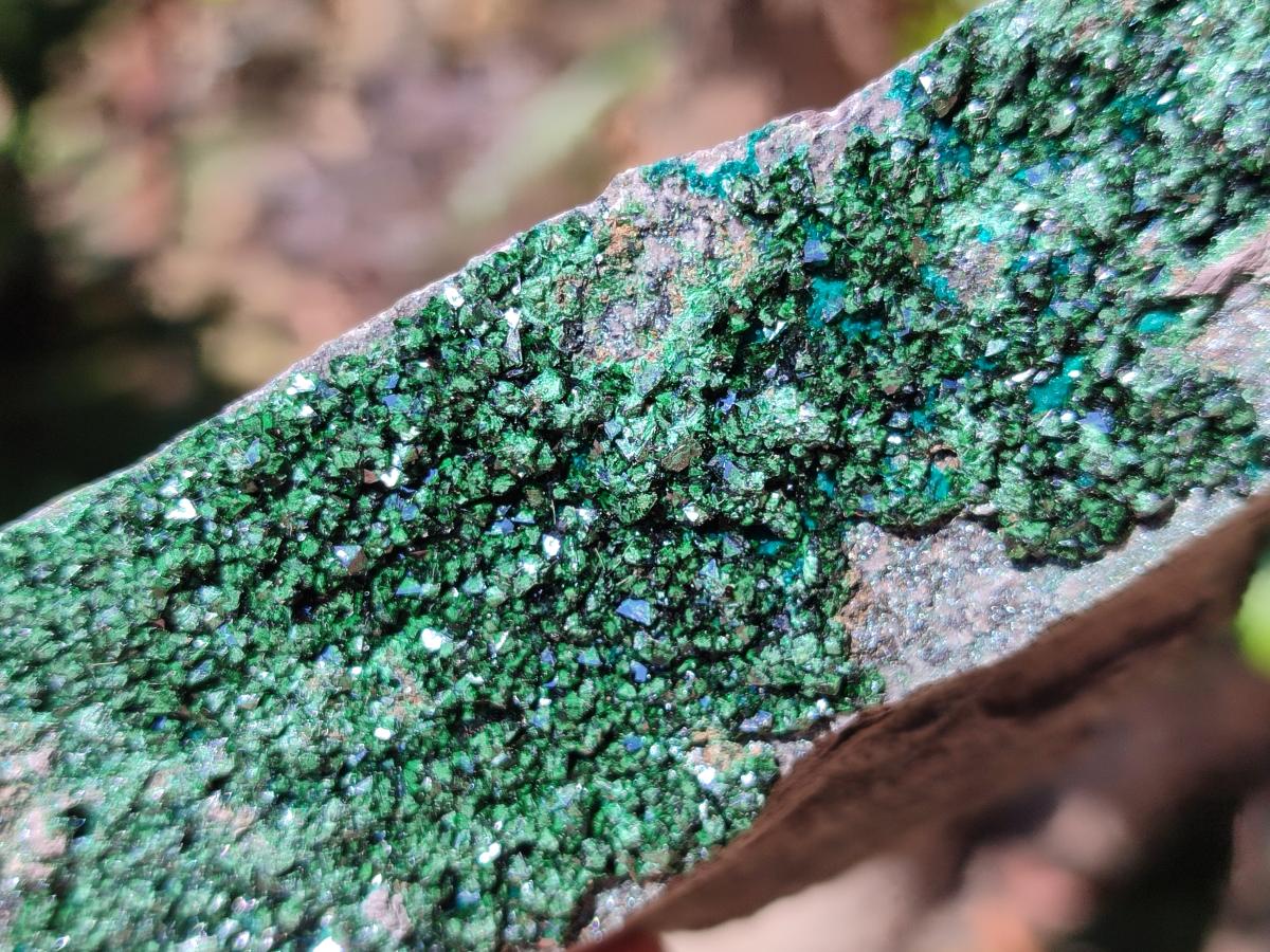 Natural Crystalline Libethenite Specimens on Dolomite Matrix x 3 From Shituru, Congo