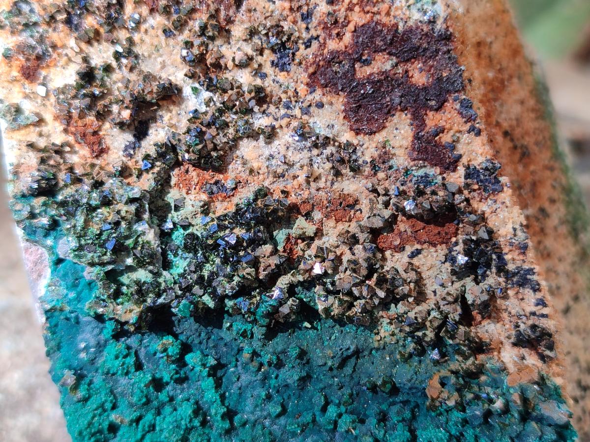 Natural Crystalline Libethenite Specimens on Dolomite Matrix x 3 From Shituru, Congo