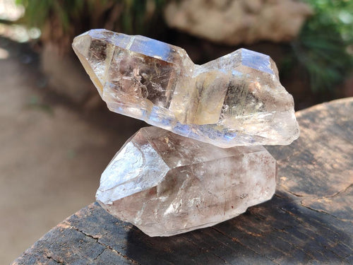 Natural Amethyst and Smokey Window Quartz Crystals x 17 From Brandberg, Namibia