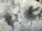 Polished and Natural Blue Celestite Eggs x 3 From Sakoany, Madagascar