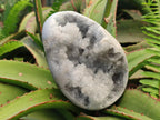 Polished and Natural Blue Celestite Eggs x 3 From Sakoany, Madagascar