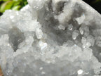 Polished and Natural Blue Celestite Eggs x 3 From Sakoany, Madagascar