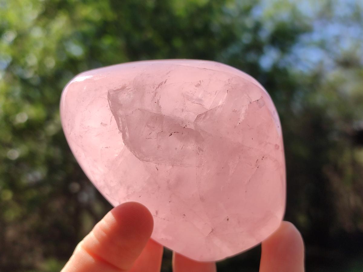 Polished Rose Quartz Standing Display Pieces x 6 From Zimbabwe