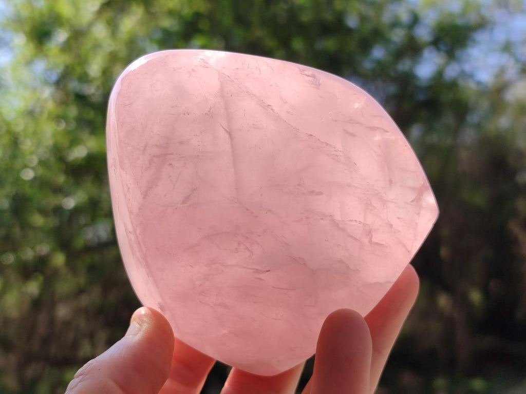 Polished Rose Quartz Standing Display Pieces x 6 From Zimbabwe