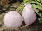 Polished Rose Quartz Standing Display Pieces x 6 From Zimbabwe