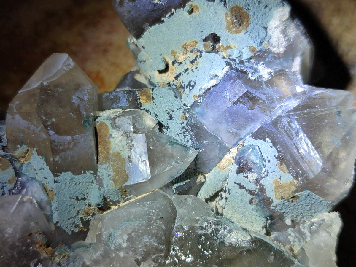 Natural Cabinet Size Smokey Quartz Clusters with Foitite x 6 From Erongo, Namibia