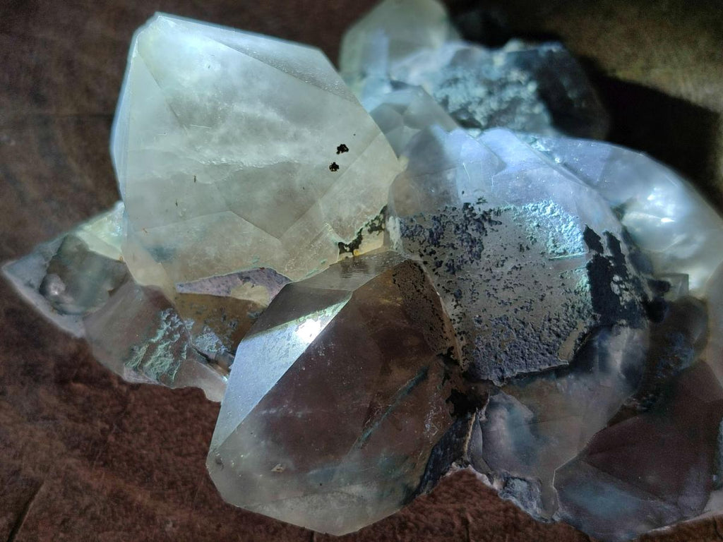 Natural Cabinet Size Smokey Quartz Clusters with Foitite x 6 From Erongo, Namibia