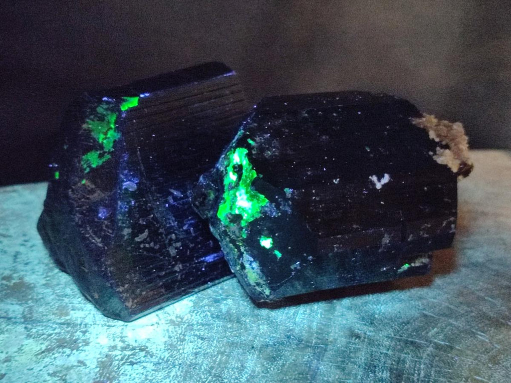 Natural Schorl Black Tourmaline Specimens x 4 From Erongo, Namibia