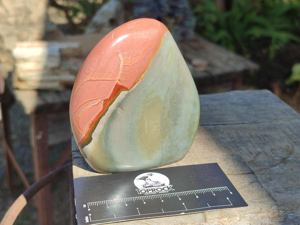 Polished Polychrome Jasper Standing Display Pieces x 6 From Androka, Madagascar