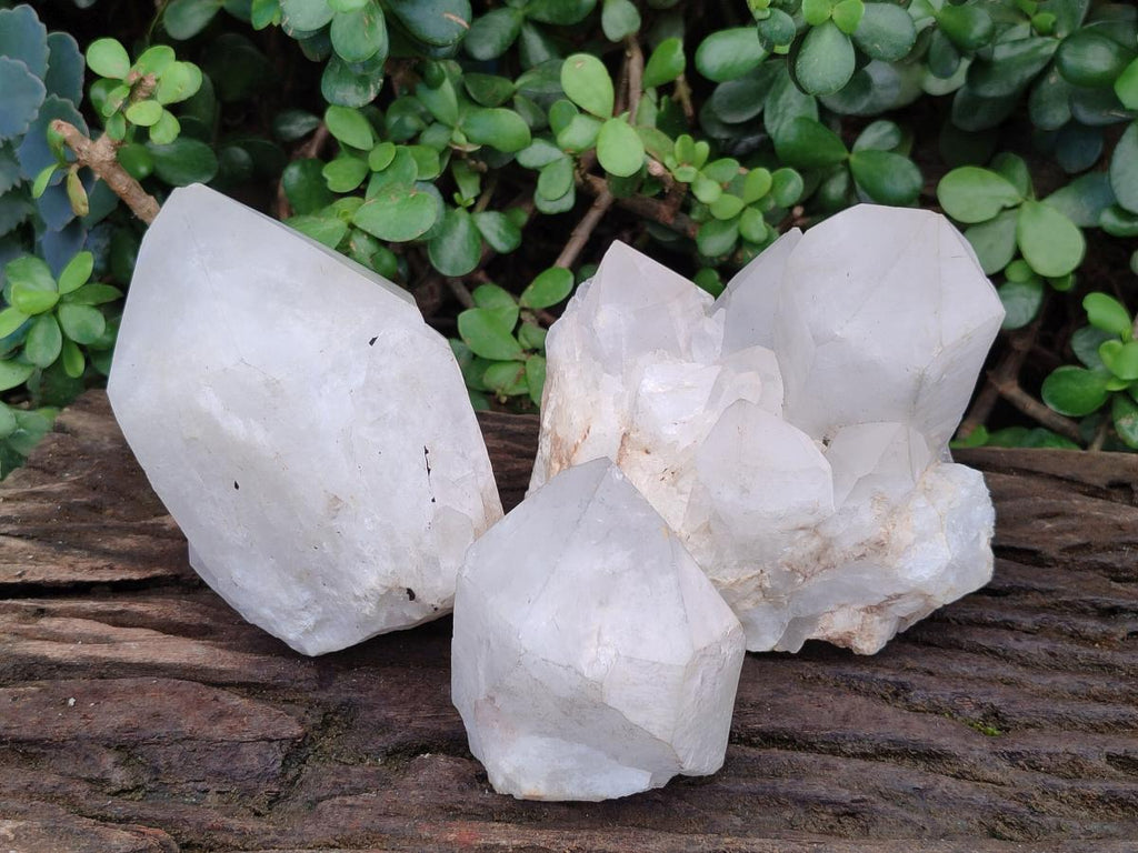 Natural Large Cascading "Anananas" Candle Quartz Crystals x 3 From Antsirabe, Madagascar