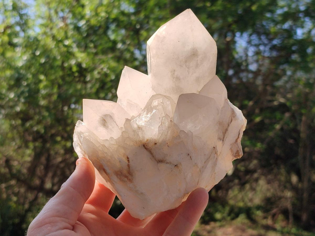 Natural Large Cascading "Anananas" Candle Quartz Crystals x 3 From Antsirabe, Madagascar