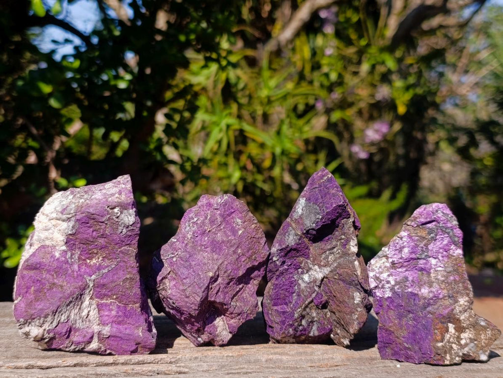 Natural Metallic Cobbed Purpurite Specimens x 12 From Erongo, Namibia