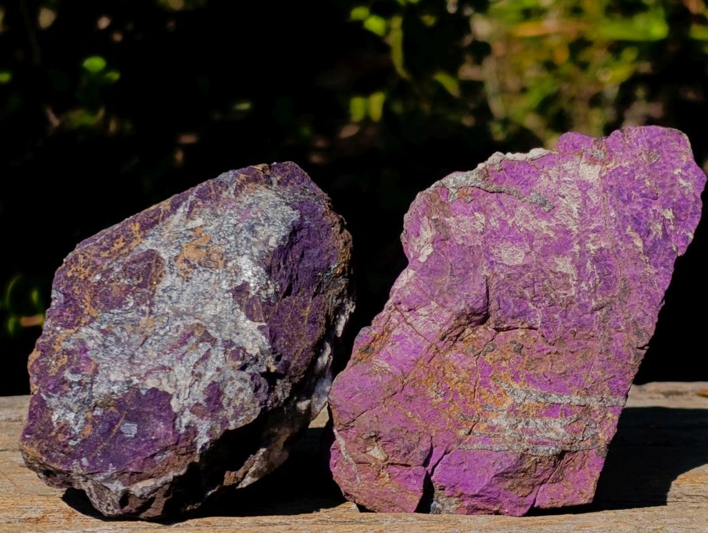 Natural Metallic Cobbed Purpurite Specimens x 12 From Erongo, Namibia