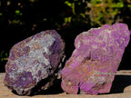 Natural Metallic Cobbed Purpurite Specimens x 12 From Erongo, Namibia