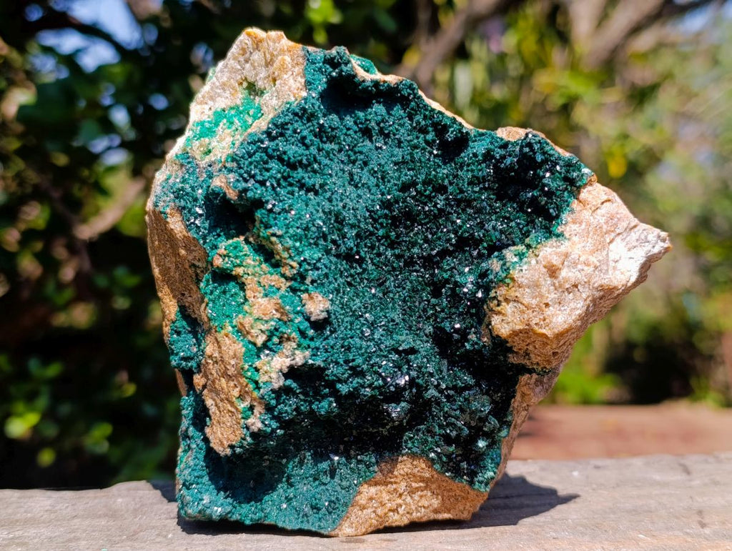 Natural Large Crystalline Malachite Specimen x 1 From Kolwezi, Congo